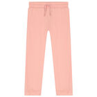 Girls Pink Logo Joggers, 1, hi-res